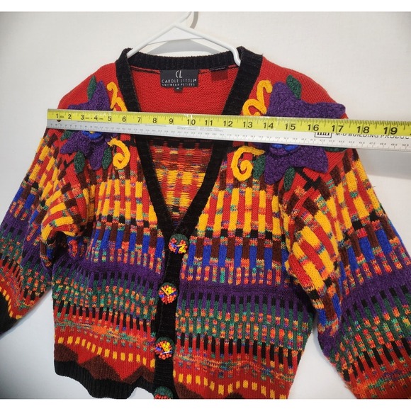 Carole Little Women's Vintage Colorful Knit Boho Sweater Size S - Picture 3 of 7